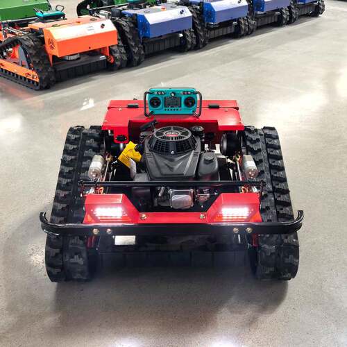 麒麟遥控履带式割草机 无线遥控自走式割草机 林场履带式碎草机