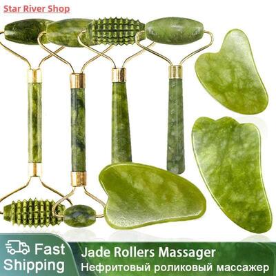 Face Massager Roller Gua sha Jade Store Scraper Roller massa