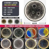 立体红月球壁挂灯浮雕装 饰石膏酒馆氛围背景月亮壁画墙壁灯灯网3d