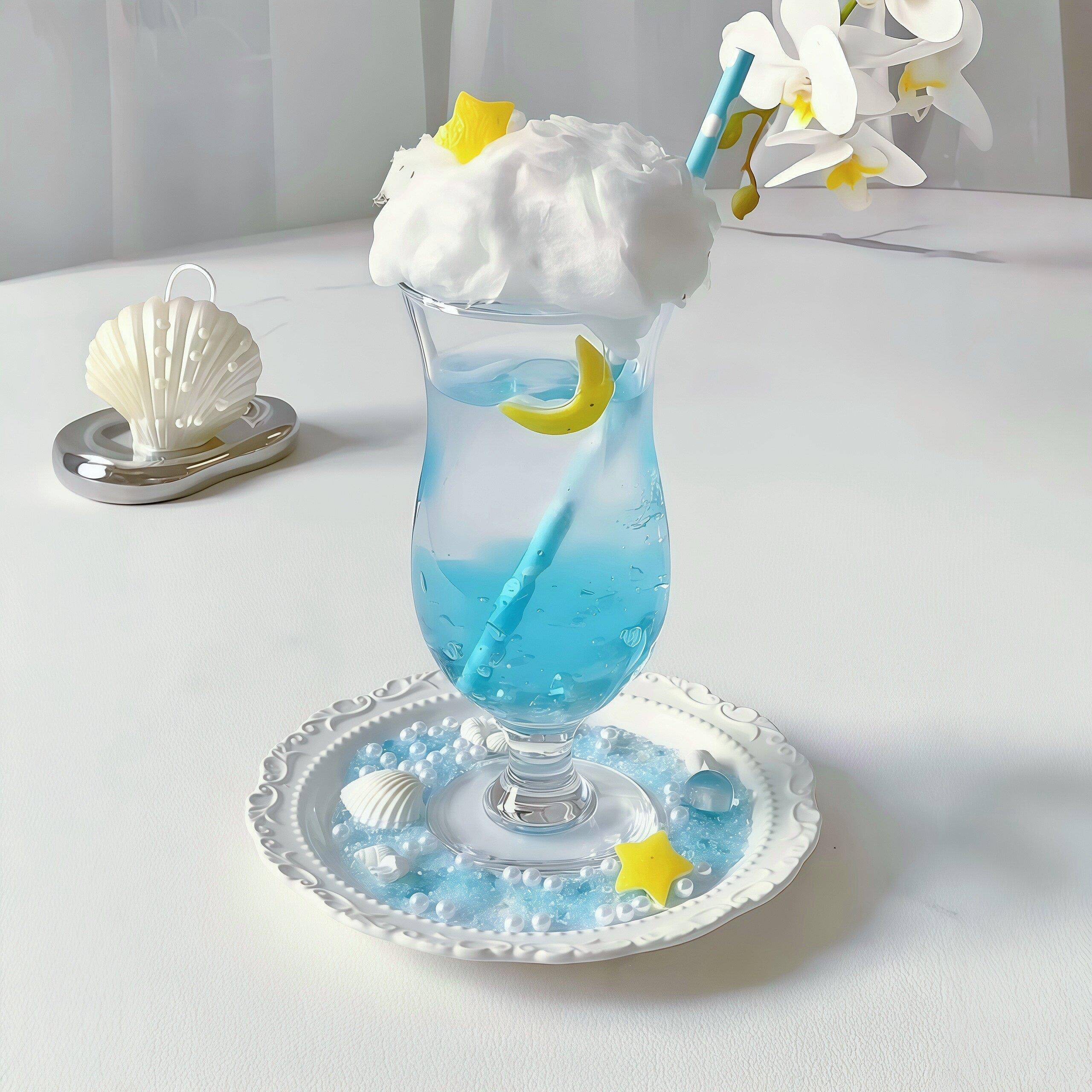 日式昭和高脚杯巴菲杯高级清透果汁冰沙鸡尾酒杯桌面摆件莫吉托杯