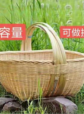 农村地老精式菜篮子贵ce1b08d州产竹筐竹制品致编提篮水竹果篮子