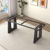 复古实木桌桌腿支架岩板奢石餐桌底座桌脚茶桌书桌桌面支撑桌脚架