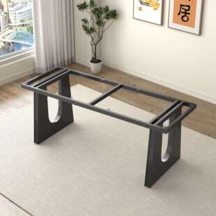 复古实木桌桌腿支架岩板奢石餐桌底座桌脚茶桌书桌桌面支撑桌脚架