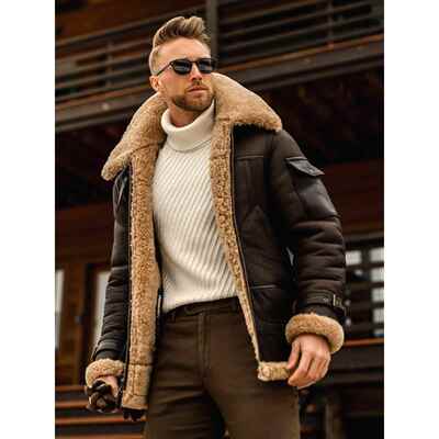 Autumn Winter New Fur Men's Coat Thickened Jacket Outerwear