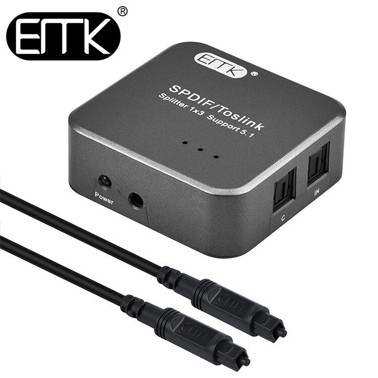 EMK/易迈克光纤音频分配器 分支器 转换器 分频器 光纤一分三图片