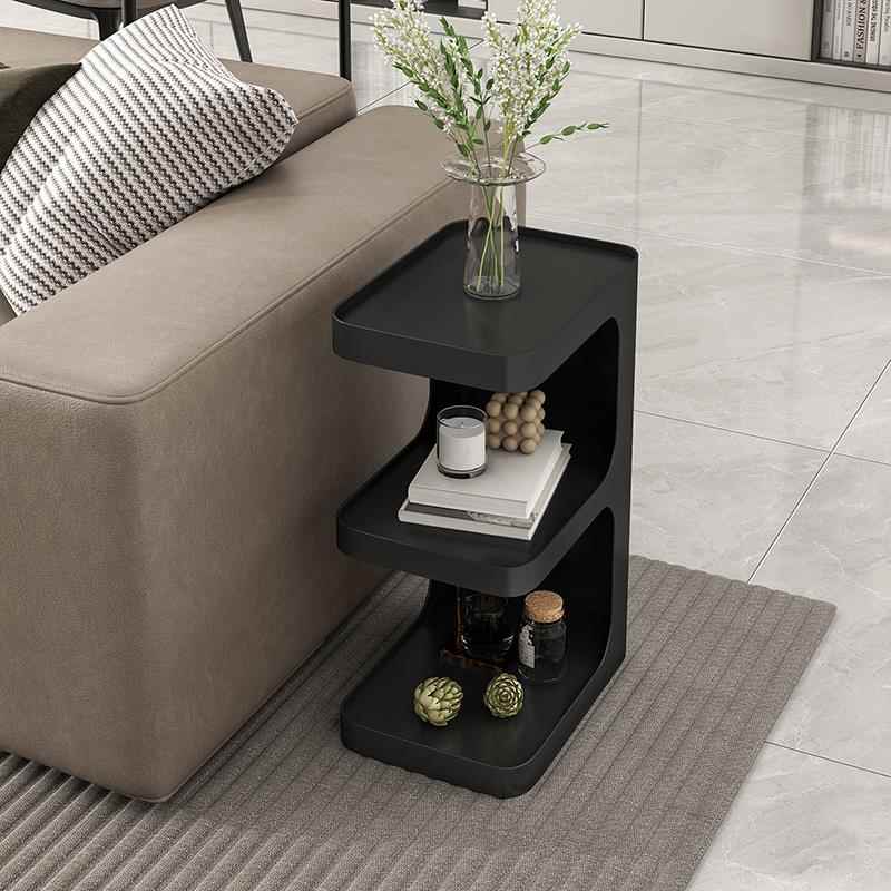 轻奢铁艺沙发边几小茶几家用客厅E型简约角几移动床边置物架边柜