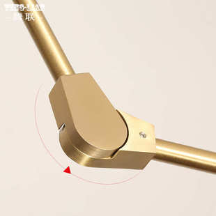 分子客厅全铜吊灯现代创意餐厅卧室房间魔豆吊灯复式 楼大厅楼梯灯