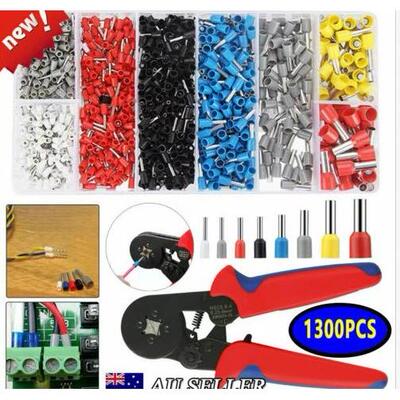 厂家1200PCS盒装冷压接线端子+配套HCS8.6-4压线钳0.25-10MM