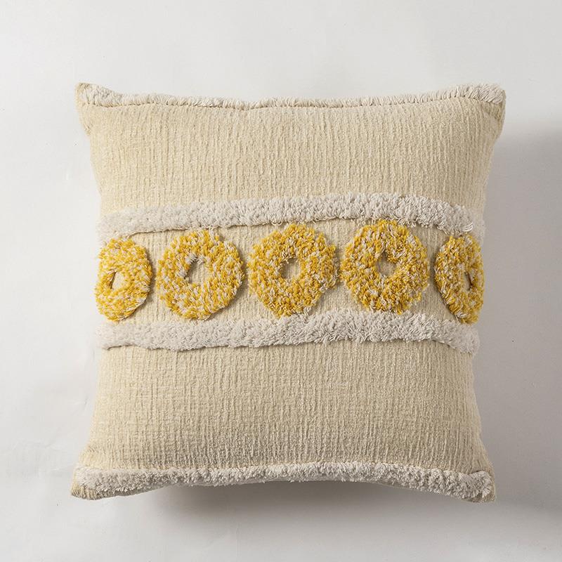 高档长也夕 ins风绒绣枕样板靠枕床头沙发间靠抱垫腰枕含家芯居摄