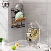 厨房免打孔锅盖架壁挂式 菜板案板砧板置物架家用放锅盖收纳挂架子