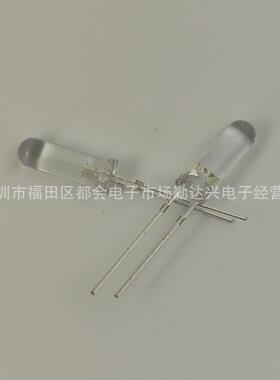 F4圆头有边高胶体白发白 4mm*12.5长胶体白发白高亮led发光二极管