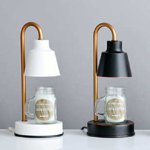 现代简约香薰灯融蜡灯可调光台灯北欧复古卧室台灯香薰炉机融烛灯