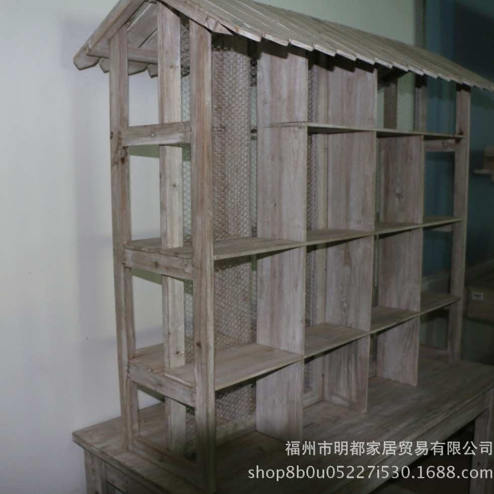 木质家居饰品装饰花架储物架带脚轮书架工艺品商场摆设展示架