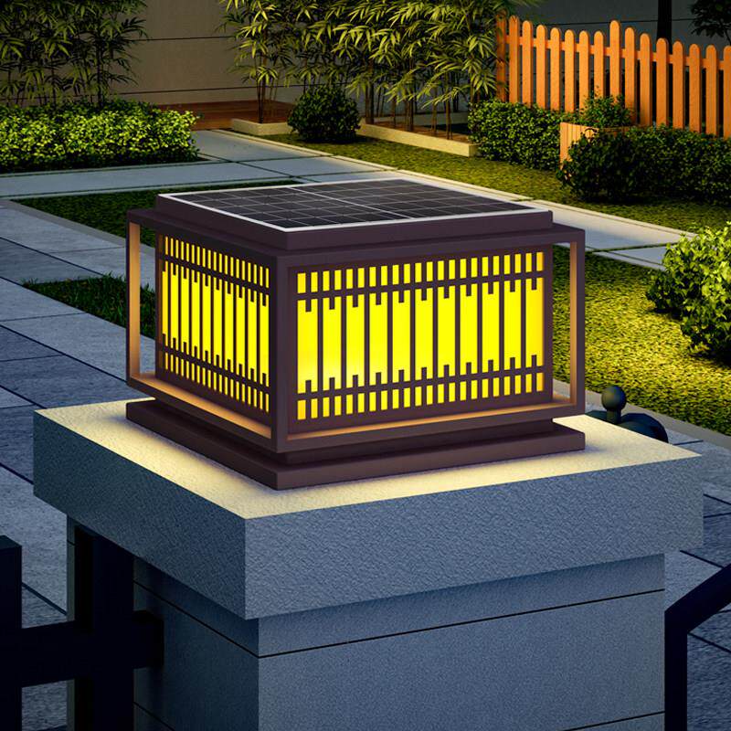 太阳能柱头灯户外门柱庭院灯景观花园别墅户外防水庭院壁灯