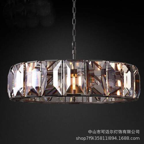 外贸出口RH美式复古新古典哈洛水晶吊灯个性客厅卧室别墅餐厅酒灯
