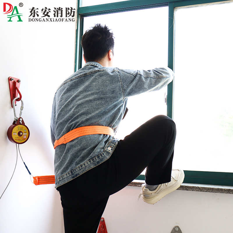 100M火灾逃生自救缓降器高空往复式钢丝绳高楼层应急逃生缓降器