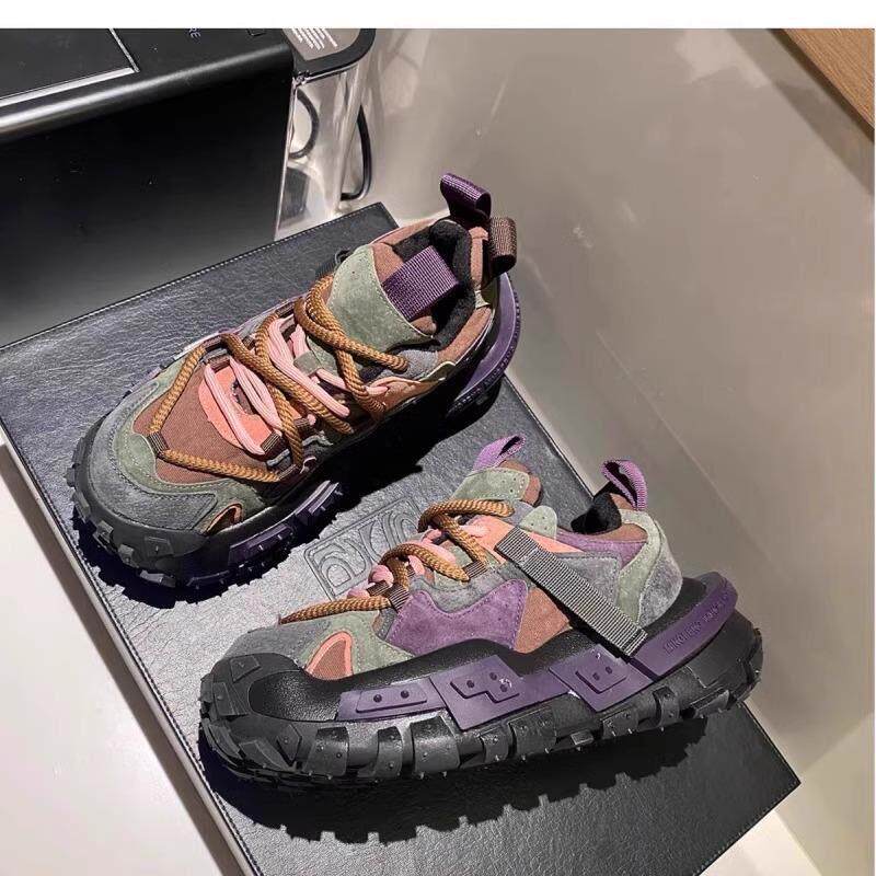 高颜值~高端男鞋~2025新款厚底增高老爹鞋男款拼接时尚休闲潮鞋