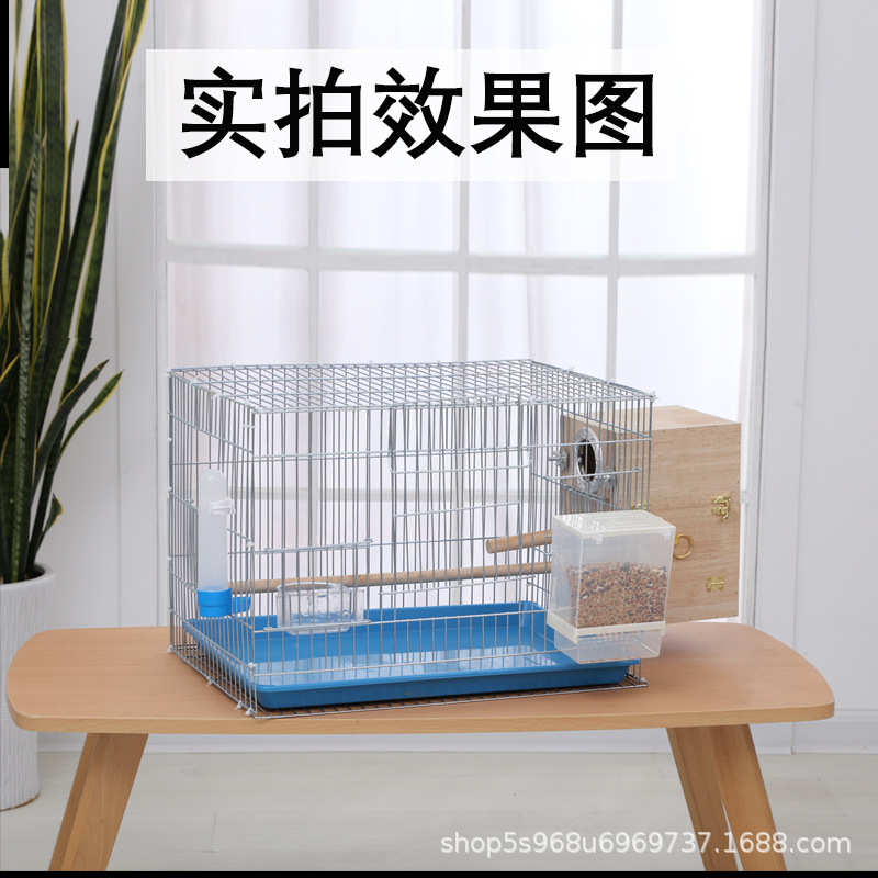 电镀镀锌鹦鹉繁殖笼鸟笼大号加粗虎皮八哥玄凤带繁殖口鸟笼子批发