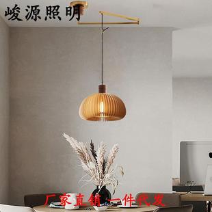 床法中D3332古可移位餐厅吊式 灯油奶风吧台书房头摇臂伸缩复古南