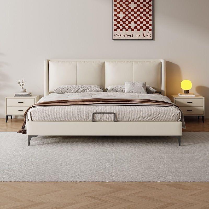 奶油风软皮床用主人卧家1无品牌/.8米双人床现简约1.代5米软包床