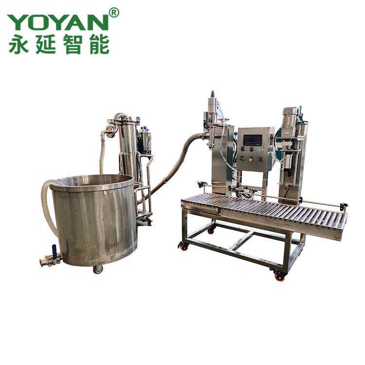 供应10-50L半自动灌装机过滤小车秤重式灌装机