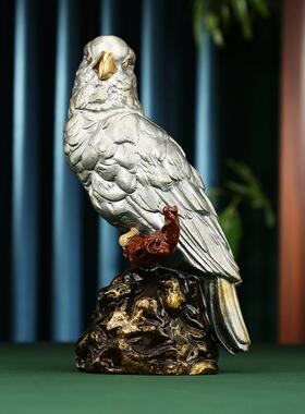 铜欣祥彩铜鹦鹉家居办公室商务礼品摆件工艺品摆设电视柜装饰品
