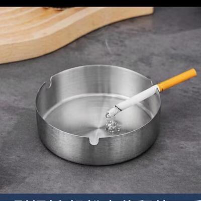 Stainless Steel Ashtray, Drop-Resistant, Suitable for Home,
