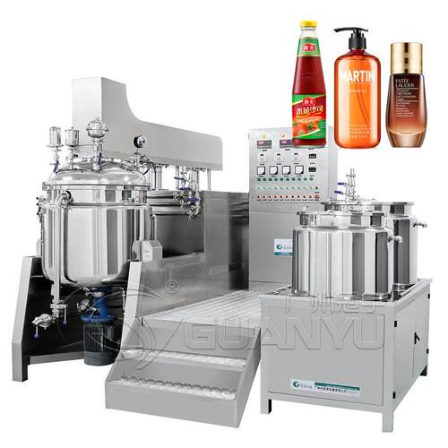 200L乳化机用于脱毛膏洗发膏护发素生产设备粘度搅拌真空乳化机