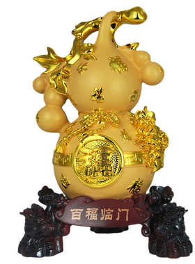 福禄招财葫芦摆件客厅电视酒柜玄关家居装饰品乔迁开业礼品工艺品