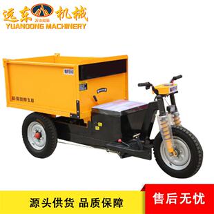 现货电动工程三轮车方形斗建筑工地用加强干电大骑兵三开门三轮车