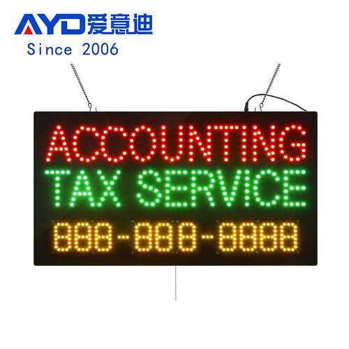 电话号码招牌定 做广告牌 LED ACCOUNTING 招牌发光灯字母
