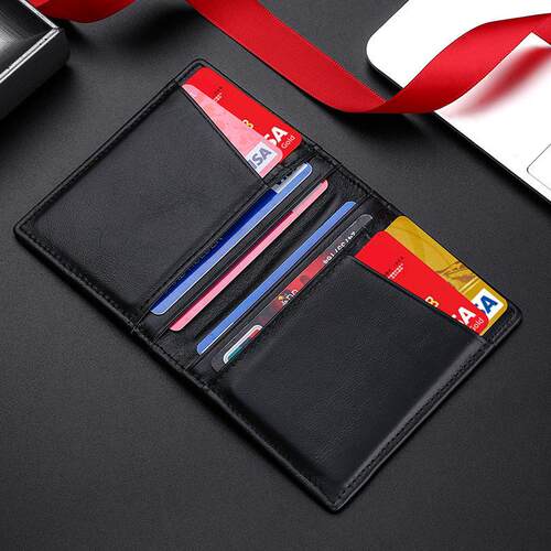 Line Ultra Thin Mini Small Rfid Passport Id Card Holder Male