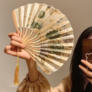 折扇结实耐用折扇小巧便携折扇男款新中式水墨画折叠扇子女中国风