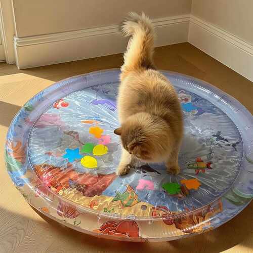 猫咪水床夏季宠物冰垫加厚防抓破狗狗睡垫注水降温海洋世界凉垫子