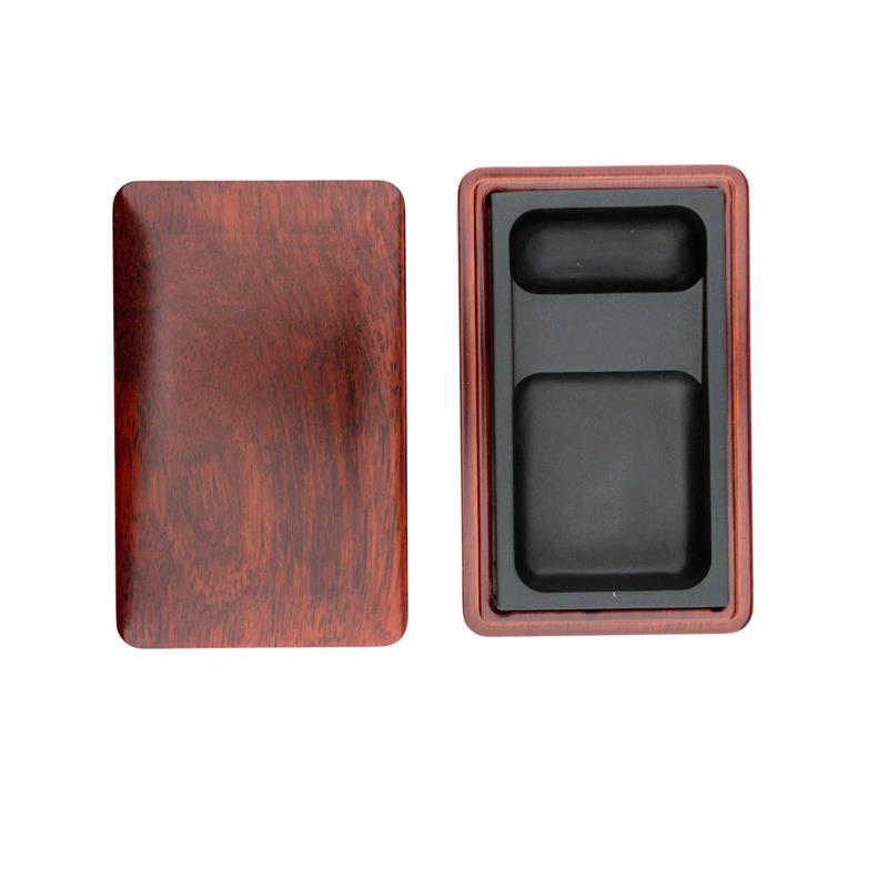 高档启明文房长方形水墨砚天可磨墨台原石带盖歙专砚保湿然防干书