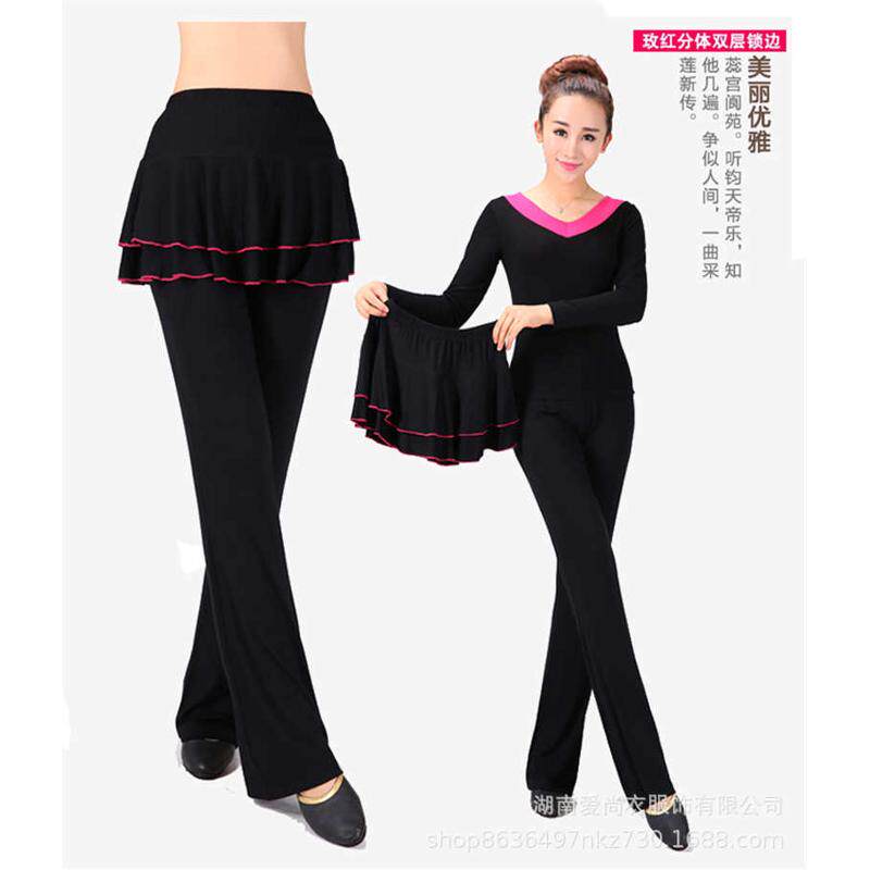 裙裤练下装舞莫服装新款裙裤广场舞蹈套装分体服功服代尔中老年