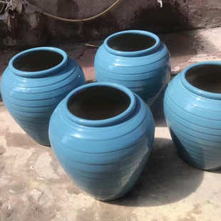 陶缸客厅插花陶罐陶瓷大堂摆件室内外酒店盆坛子流水落大花瓶地大