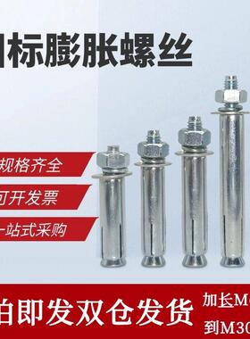 膨胀螺丝大全国标外镀锌铁加长螺栓拉爆M6M8M10M12M14M16M2427M30