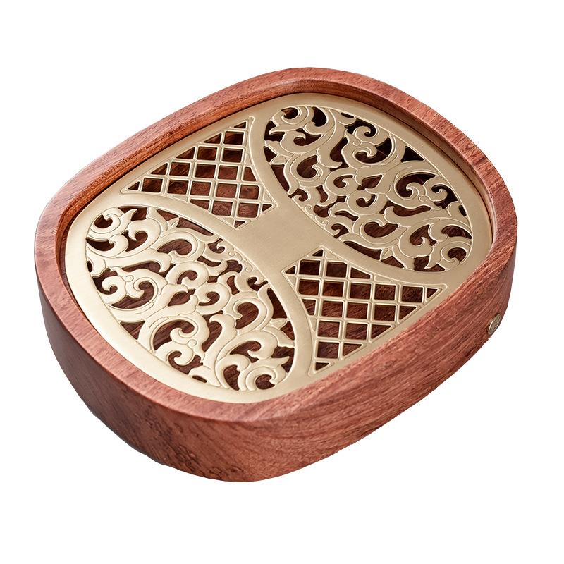 花梨木泡盘家用木小号茶盘迷你储水式茶dat1142简干实约中式方台