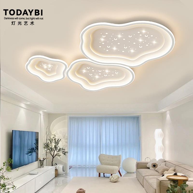 现代室简约客灯厅吸顶新款大网红流水追光66431厅主灯全光谱卧云