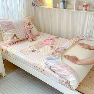 学生宿舍床笠单人90x190纯棉床垫套全棉床罩床单单件床套罩80x190