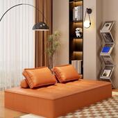 单人创意懒人沙发卧室轻奢可躺可睡沙发床客厅休闲组合豆腐块沙发