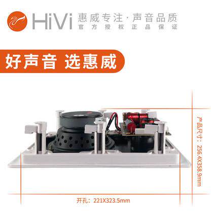 Hivi/惠威VX8-W定阻吸顶吊顶天花音响背景音乐扬声器音箱