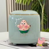 桌面垃圾桶按压式 家用办公桌废纸篓垃圾桶可爱卡通创意高颜值ins