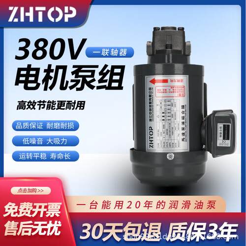 TOP-10A大吸力三角润滑泵电动机油齿轮油泵380v可调直插摆线泵