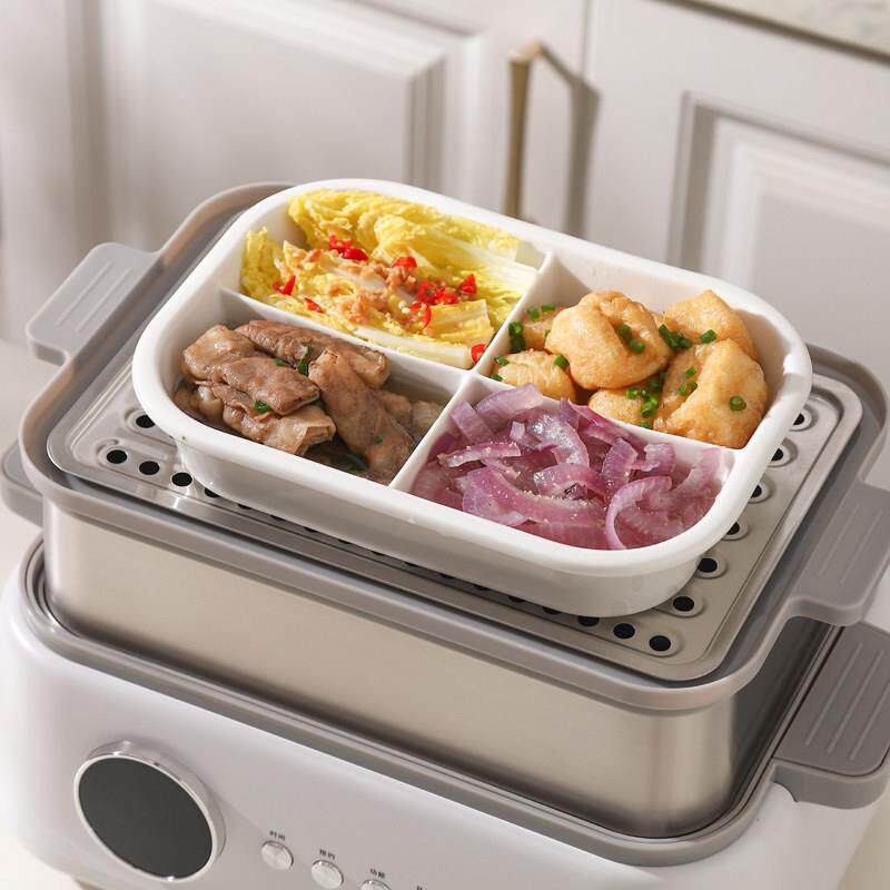 蒸锅专用碗蒸盘陶瓷烤盘烤箱沥油盘芝士焗烤饭盘微波炉专用白色盘