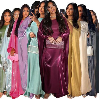 Womens Elegant Formal Fashion Batwing Sleeve Arabic Dress