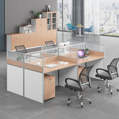 办公家具简约职员办公桌 6人位桌椅组合屏风电脑桌隔断工位卡座