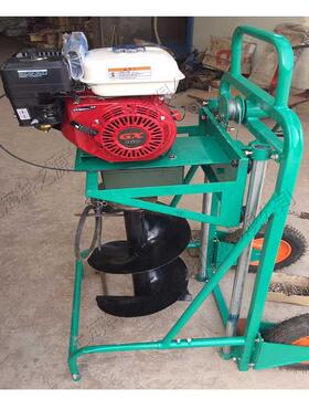 支式深地施肥机VQZ路绿化植树螺旋挖坑机160架型四冲汽油道钻机