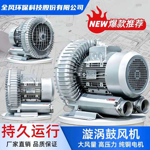 高压旋涡式风机RB-71D-3/3kw吹吸两用气体输送380V高压鼓风机